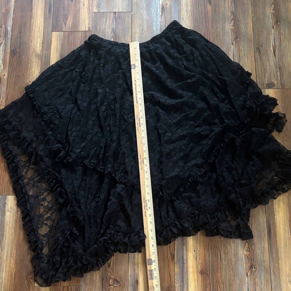 Free People Black Lace Midi Skirt Medium - Picture 5 of 8